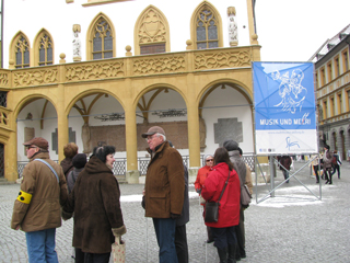 in der Fußgängerzone in Amberg